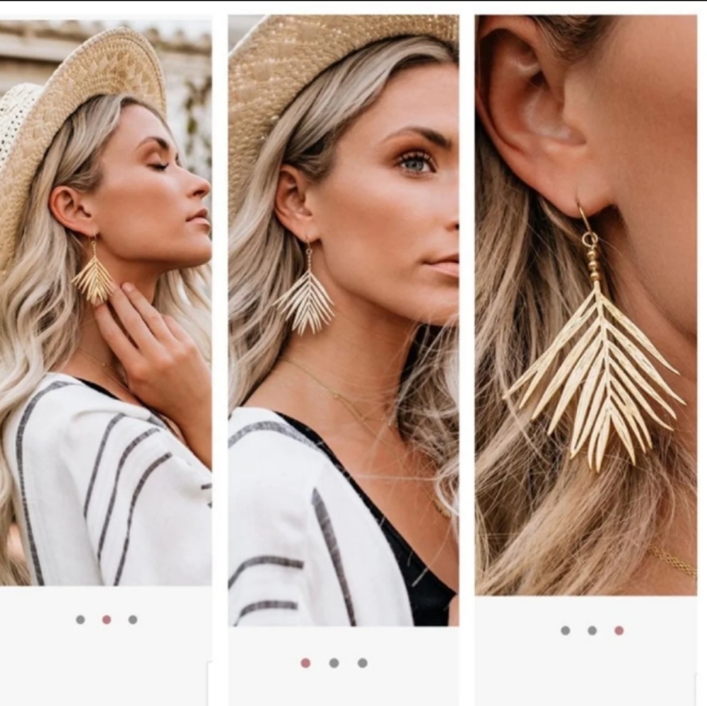 Revolve Gorjana 18k Gold Palm Earrings Sold Out